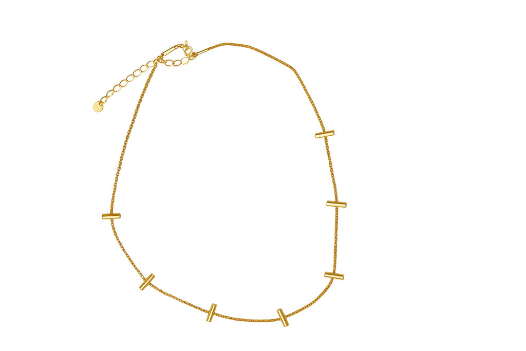 Necklace "Linear Drops"