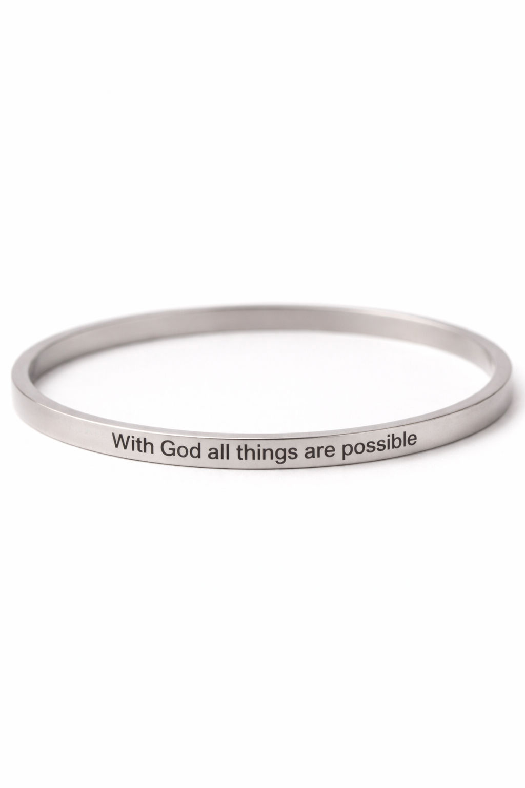 Bracelet: "With God all things are possible"