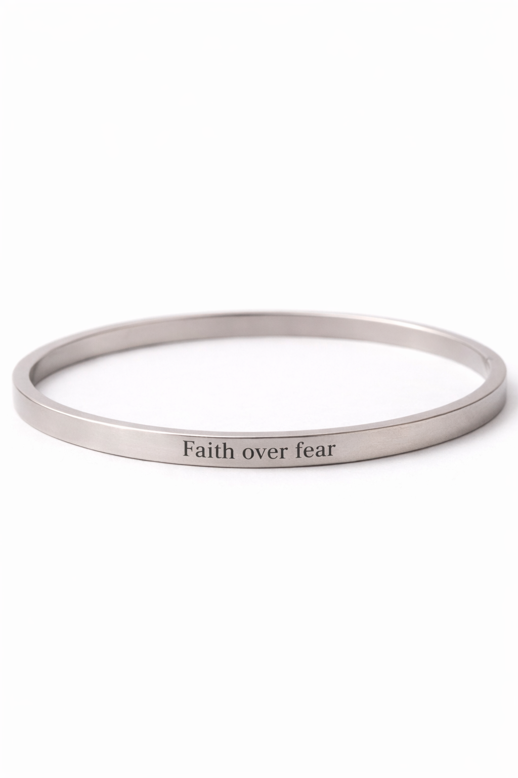 Bracelet: "Faith over fear"