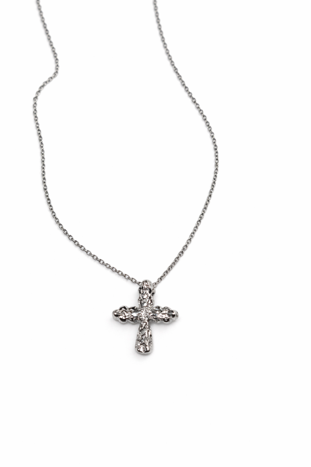 Necklace "Textured Cross"
