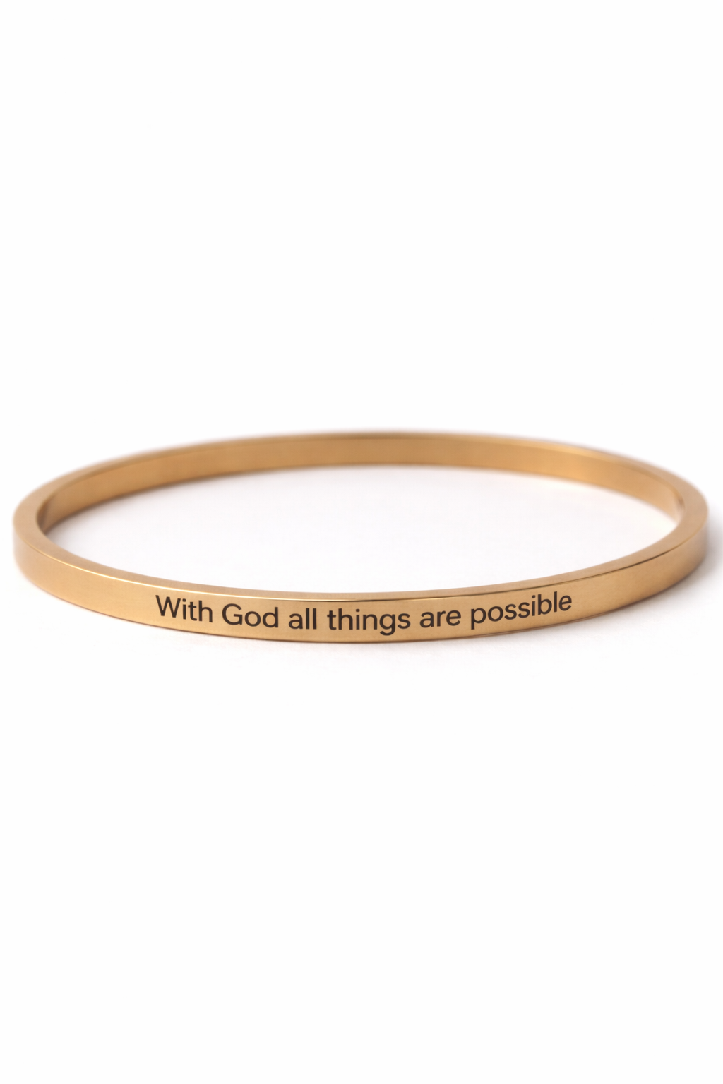 Bracelet: "With God all things are possible"