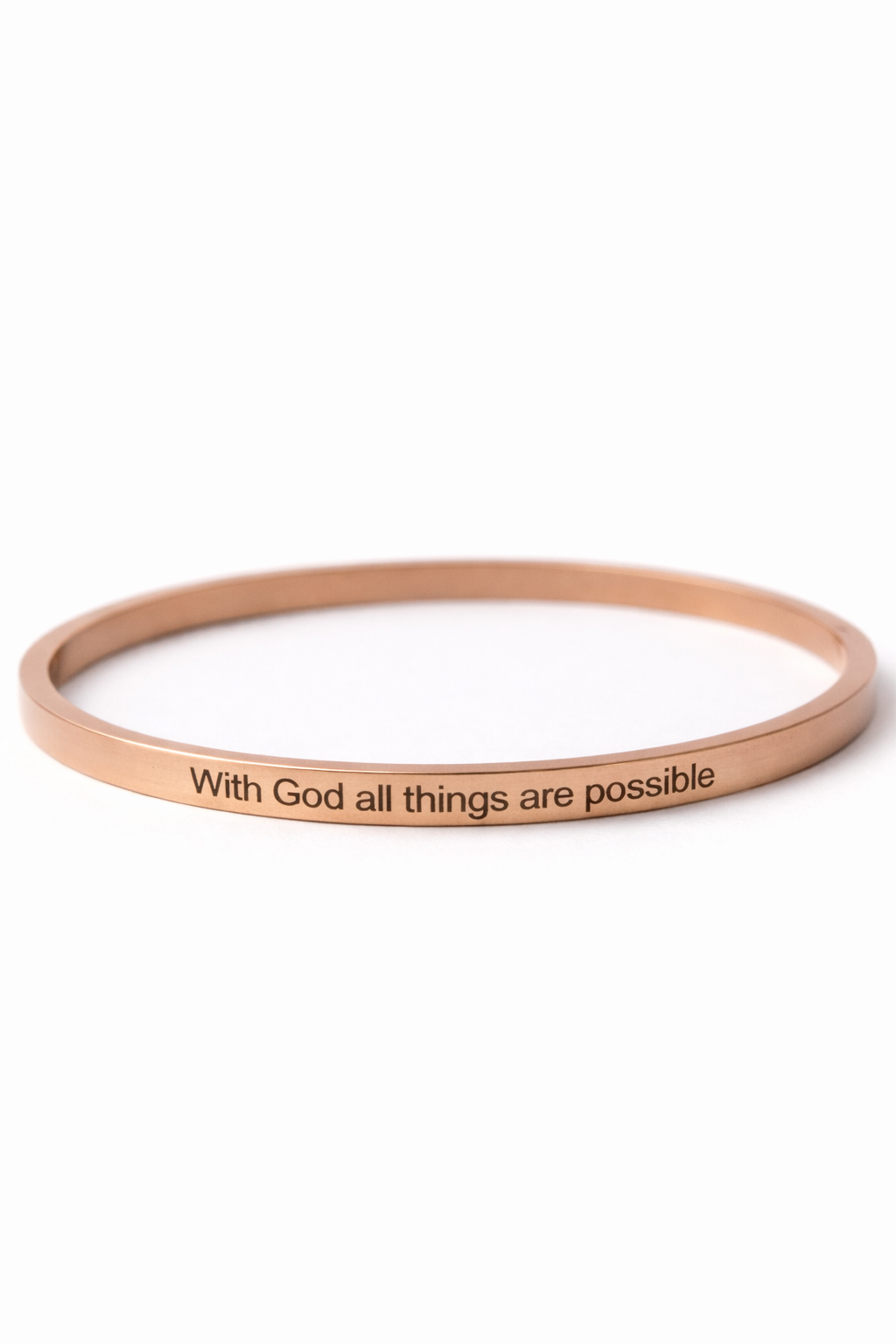 Bracelet: "With God all things are possible"