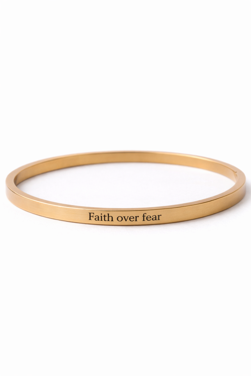 Bracelet: "Faith over fear"