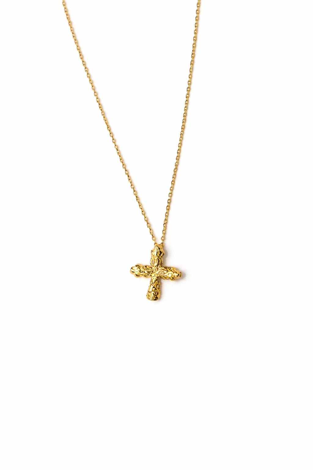 Necklace "Textured Cross"