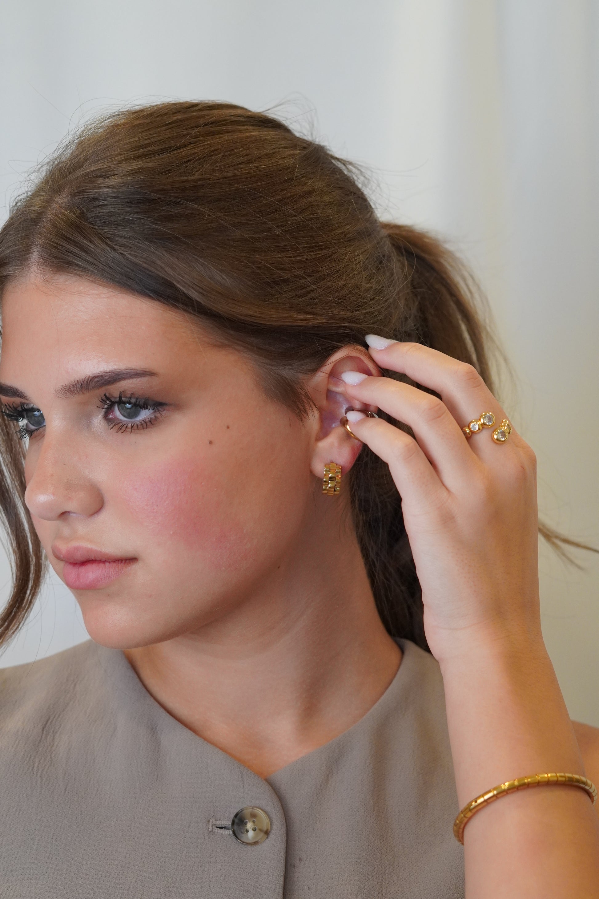 Earrings "Chain Link Hoops"