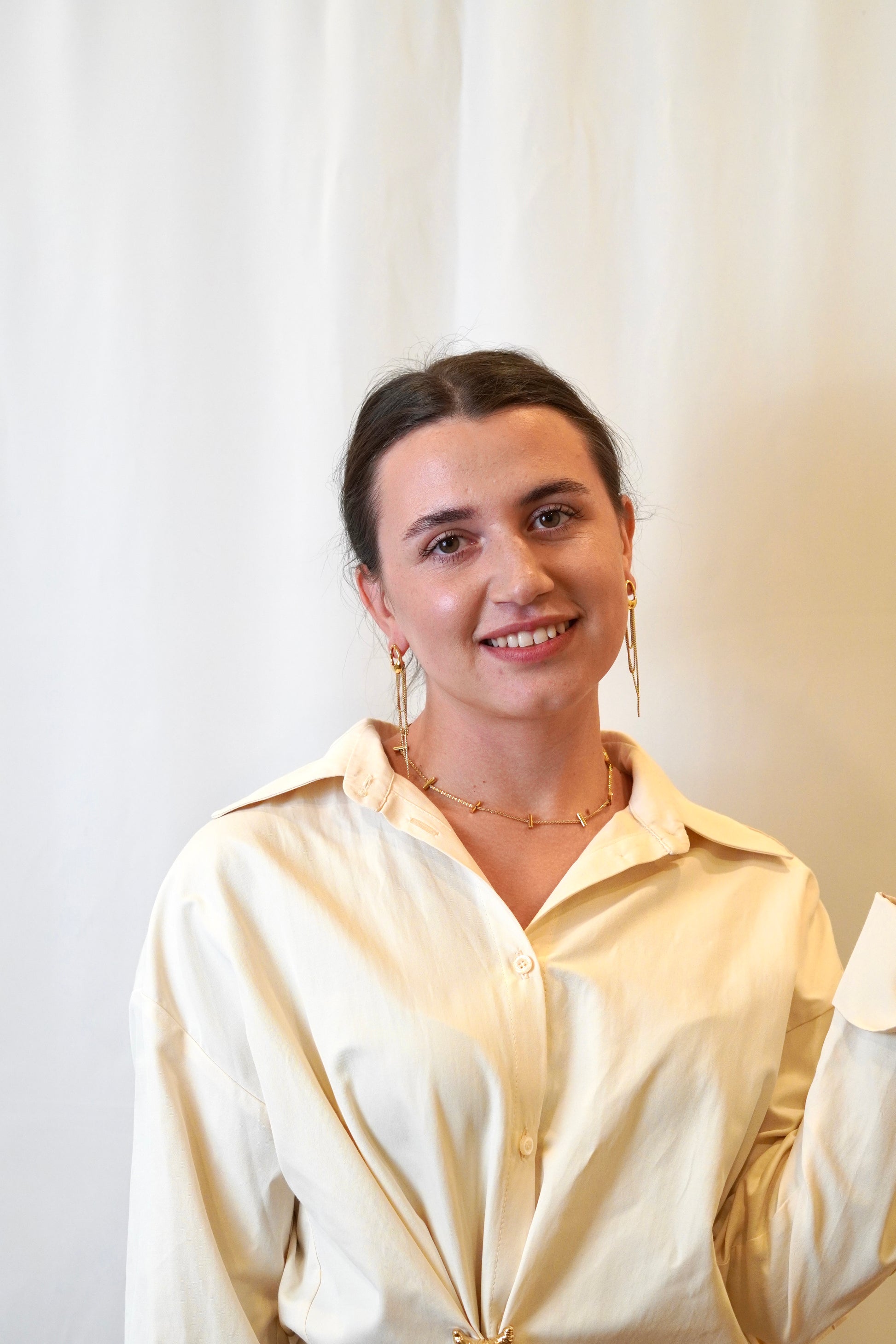 Necklace "Linear Drops"