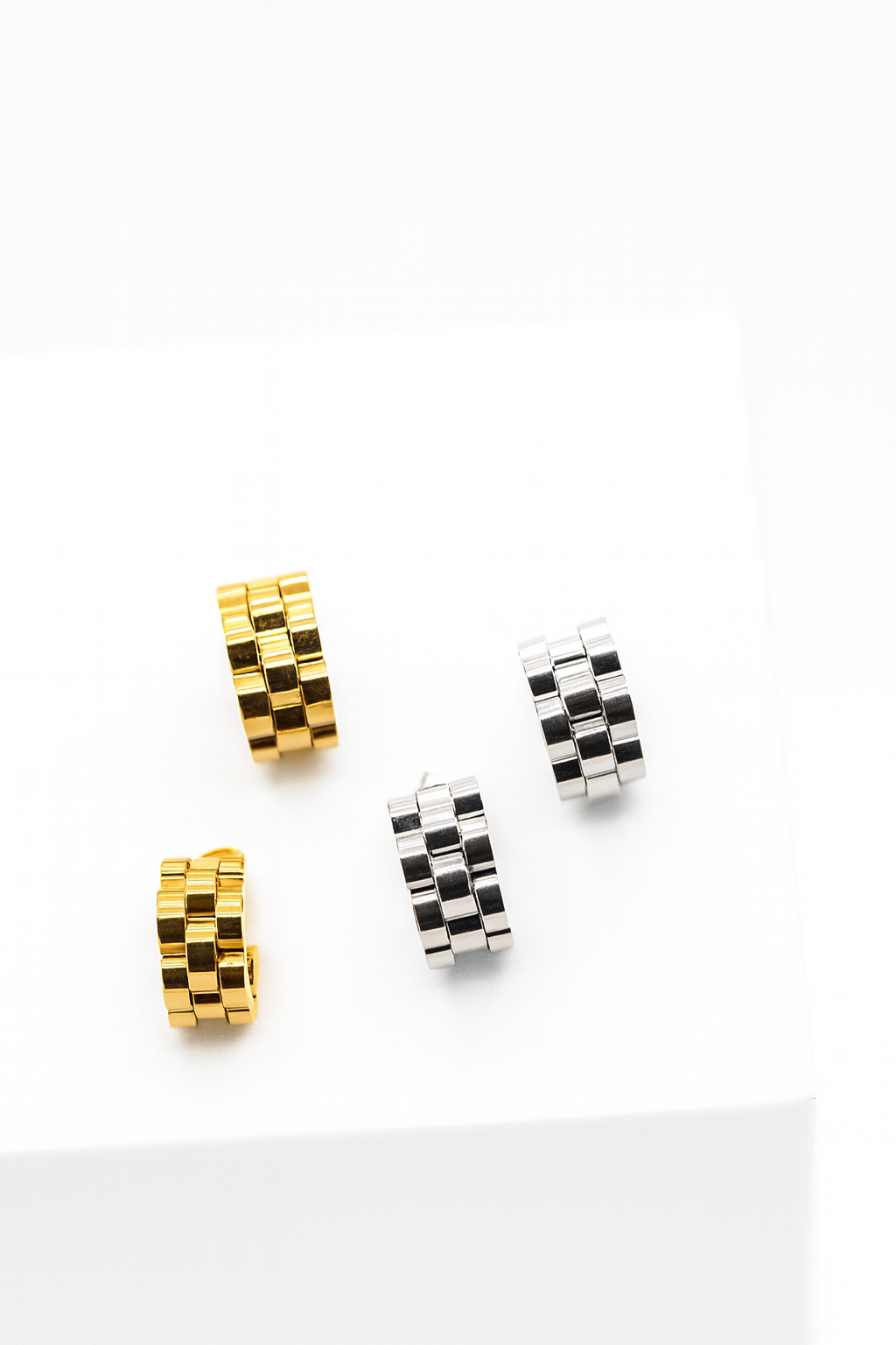 Earrings "Chain Link Hoops"